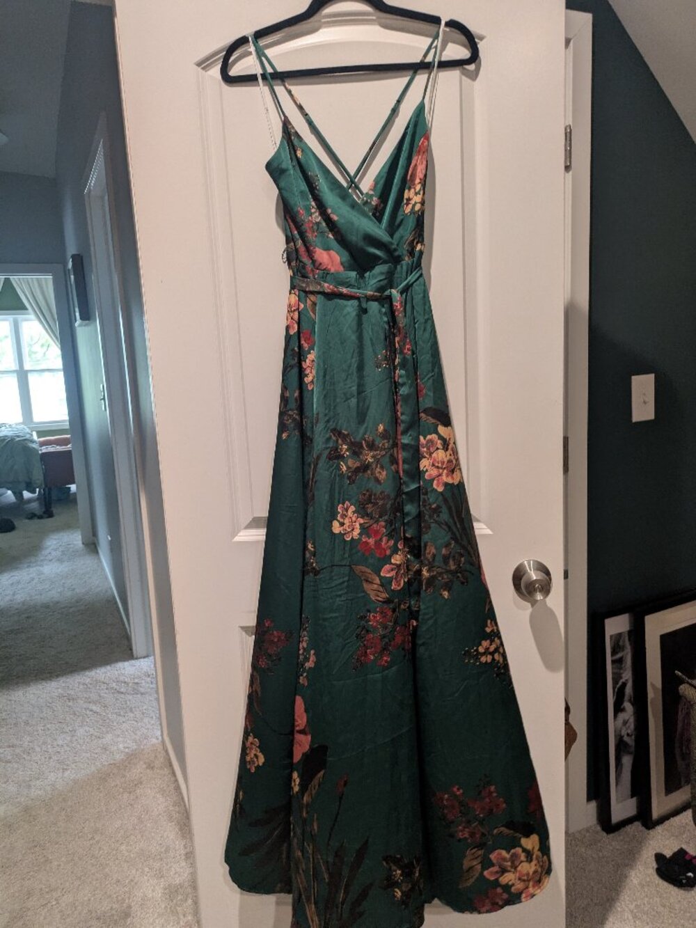 Green Floral Formal Maxi